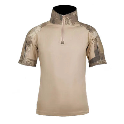 Tricouri de vară pentru bărbați Desert Digital, tactice, cu mânecă scurtă, de luptă, de vânătoare, de camuflaj, din bumbac, de îmbrăcăminte pentru paintball