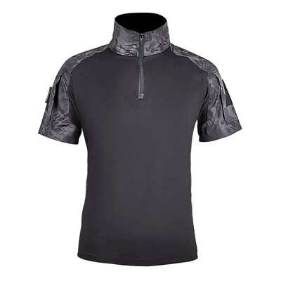 Tricouri de vară pentru bărbați Desert Digital, tactice, cu mânecă scurtă, de luptă, de vânătoare, de camuflaj, din bumbac, de îmbrăcăminte pentru paintball