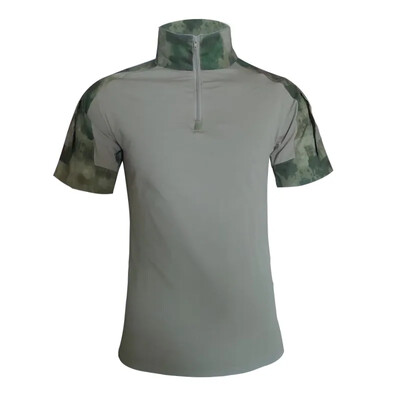 Tricouri de vară pentru bărbați Desert Digital, tactice, cu mânecă scurtă, de luptă, de vânătoare, de camuflaj, din bumbac, de îmbrăcăminte pentru paintball