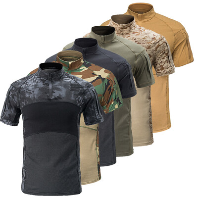 Στρατιωτικά μπλουζάκια Camo Tees Ανδρικά μπλουζάκια Airsoft Tactical Combat Κυνηγετικά Ρούχα Μπλουζάκια Προπόνηση Ρούχα Στρατού Μπλουζάκι Πεζοπορία