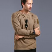 Strat de bază de vânătoare pentru bărbat, camuflaj tactic de toamnă, cu uscare rapidă, cu mânecă lungă, cu gât rotund, tricou de antrenament în aer liber