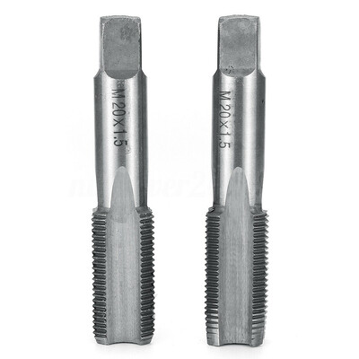 1 pereche robinet cu filet dreapta, canelat, filet fin, robinet metric, M12 M14 M16 M20, pas de 1,5 mm, unealtă din oțel de mare viteză