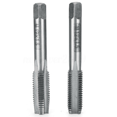 1 pereche robinet cu filet dreapta, canelat, filet fin, robinet metric, M12 M14 M16 M20, pas de 1,5 mm, unealtă din oțel de mare viteză