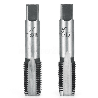 1 pereche robinet cu filet dreapta, canelat, filet fin, robinet metric, M12 M14 M16 M20, pas de 1,5 mm, unealtă din oțel de mare viteză