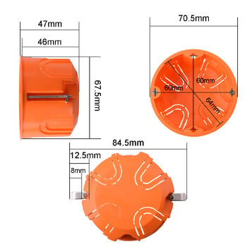 Πυράντοχο υλικό υπολογιστή 1 Gang Dry Lining Box for Gypsumboard/Γυψοσανίδα/Γυψοσανίδα 47mm Διακόπτης τοίχου βάθους BOX Socket Cassette