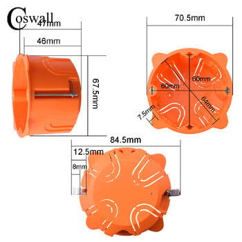 Πυράντοχο υλικό υπολογιστή 1 Gang Dry Lining Box for Gypsumboard/Γυψοσανίδα/Γυψοσανίδα 47mm Διακόπτης τοίχου βάθους BOX Socket Cassette