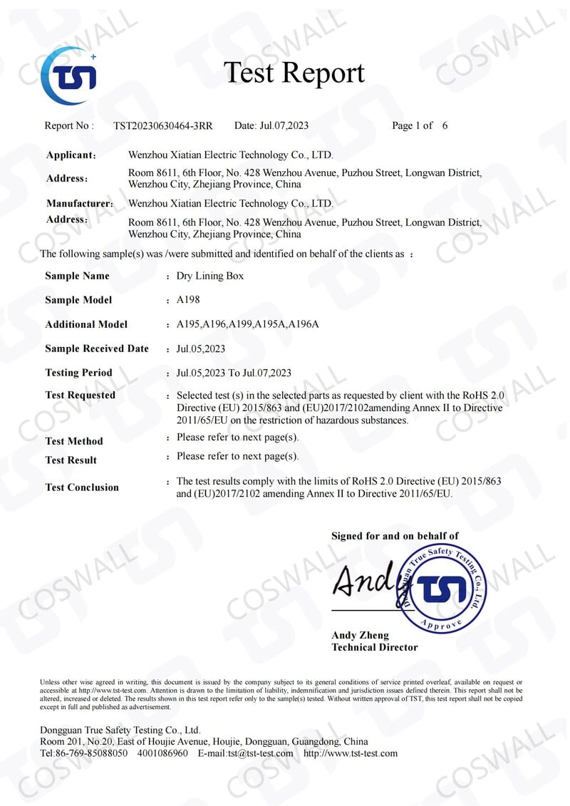 Coswall 1-cestná krabica na suchú obkladovú konštrukciu pre sadrokartón/sadrokartón, hĺbka 46 mm/34 mm, nástenná krabica na vypínač, nástenná zásuvka, kazeta