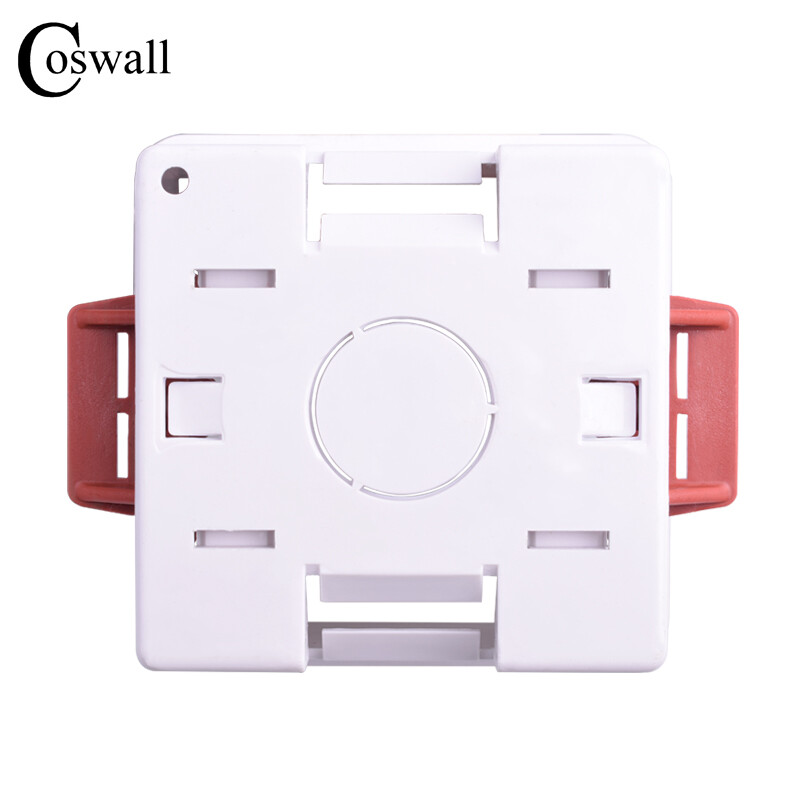 Coswall 1-cestná krabica na suchú obkladovú konštrukciu pre sadrokartón/sadrokartón, hĺbka 46 mm/34 mm, nástenná krabica na vypínač, nástenná zásuvka, kazeta