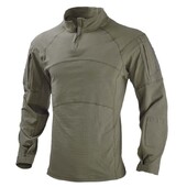 Cămăși tactice Cămașă cu mânecă lungă pentru bărbați Airsoft de luptă cu fermoar 1/4 Tricouri din bumbac Camo Haine de vânătoare rezistente la uzură