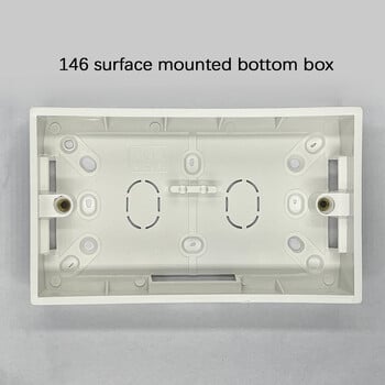 EIOMR Повърхностна касета за стенен монтаж Проста бяла 146 мм * 86 мм за ЕС, Обединеното кралство, САЩ Стандартен превключвател Захранващ контакт Външна монтажна кутия