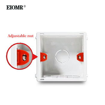 EIOMR Wall Switch Box Outlet Cassette 86*86mm Plastic Materials for Wall Light Switch EU Standard Internal Mount Socket Box