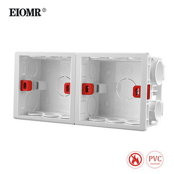 EIOMR Wall Switch Box Outlet Cassette 86*86mm Plastic Materials for Wall Light Switch EU Standard Internal Mount Socket Box