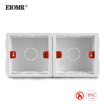 EIOMR Wall Switch Box Outlet Cassette 86*86mm Plastic Materials for Wall Light Switch EU Standard Internal Mount Socket Box