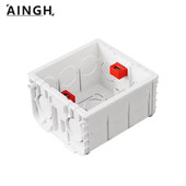 Aingh reguleeritav paigalduskarp elektriühenduse jaoks 86 tüüpi pistikupesade ja lülitite jaoks 86 mm * 86 mm * 40 mm valge seinaühendus
