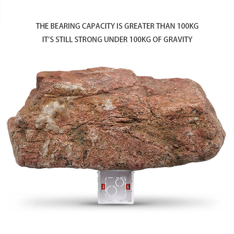 Aingh reguleeritav paigalduskarp elektriühenduse jaoks 86 tüüpi pistikupesade ja lülitite jaoks 86 mm * 86 mm * 40 mm valge seinaühendus