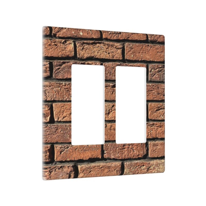 Plaatide prindid 2 Gang Double Rocker/Decora valguslüliti kate Dekoratiivne pistikupesa seinaplaat Elektriline esikülg Kodusisustus