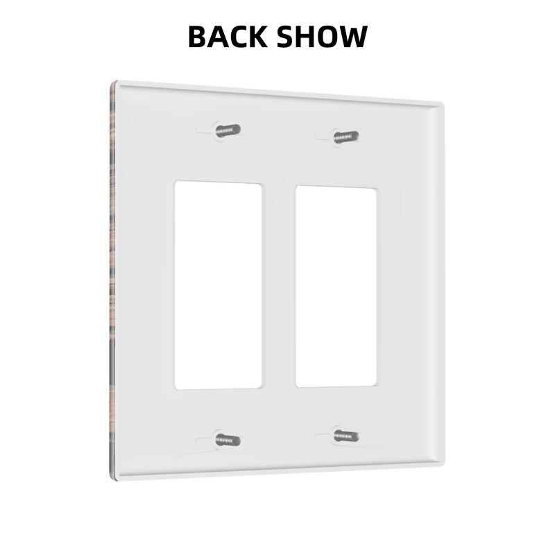 Plaatide prindid 2 Gang Double Rocker/Decora valguslüliti kate Dekoratiivne pistikupesa seinaplaat Elektriline esikülg Kodusisustus