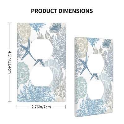 Coral Starfish Shell Dekoratiivne valguslüliti plaadi kate Ehitatud plaadi seinakaunistus Kodu Vannitoa Magamistoa paneel