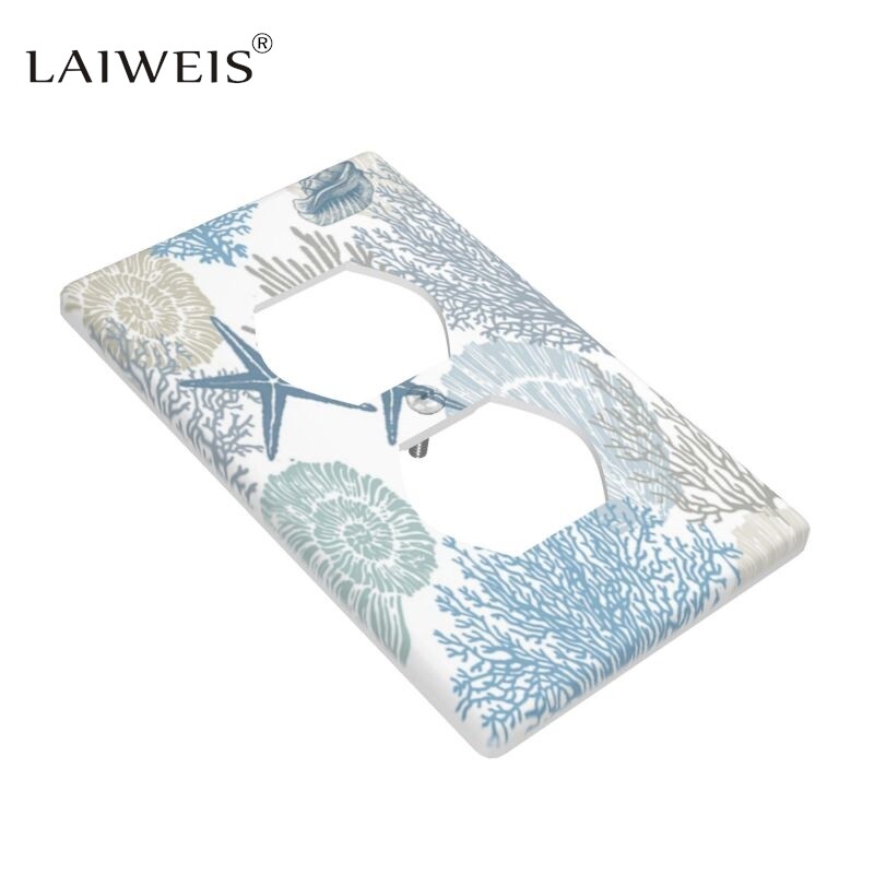 Coral Starfish Shell Dekoratiivne valguslüliti plaadi kate Ehitatud plaadi seinakaunistus Kodu Vannitoa Magamistoa paneel