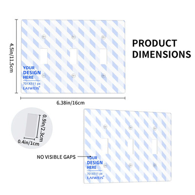 Marmorist prinditud must kuld Kolmekordne lülituslüliti dekoratiivpaneel Seinaplaadid Katted Tuba Köök Magamistuba Vannituba Kodukaunistus