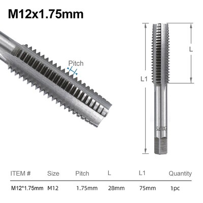Βιδωτή βρύση M3-M14 HSS Μετρικό βύσμα βρύσης με τρυπάνι χειροκίνητα Εργαλεία σπειρώματος