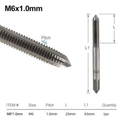 Βιδωτή βρύση M3-M14 HSS Μετρικό βύσμα βρύσης με τρυπάνι χειροκίνητα Εργαλεία σπειρώματος