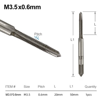 Βιδωτή βρύση M3-M14 HSS Μετρικό βύσμα βρύσης με τρυπάνι χειροκίνητα Εργαλεία σπειρώματος