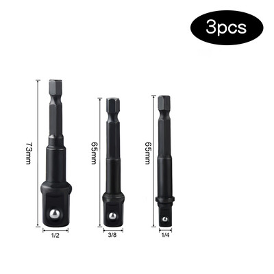 Puuripesa adapter 1/4`` kuuskantvarre pikendus löökkeerajale 1/2`` 3/8`` 1/2`` kandilise peaga puuritera adapteri komplekt Käsitööriistad