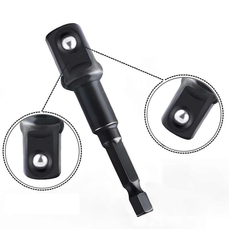 Adaptér na vŕtací objímku 1/4'' predĺženie šesťhrannej stopky pre rázový uťahovák 1/2'' 3/8'' 1/2'' adaptér na štvorcovú hlavu vrtáka, sada ručných náradia