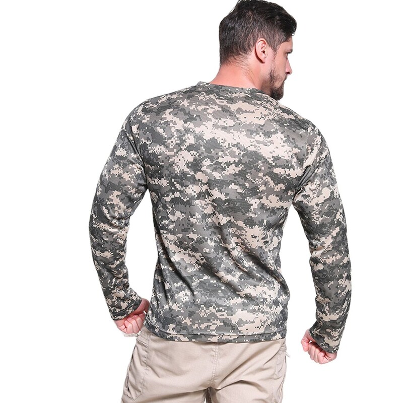 Καλοκαιρινό ανδρικό μπλουζάκι κυνηγιού παραλλαγής μακρυμάνικο αναπνεύσιμο τακτικό μπλουζάκι εξωτερικού χώρου γρήγορου στεγνώματος αναπνεύσιμο ορειβατικό μπλουζάκι
