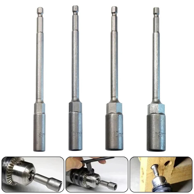 1 ks objímka 150 mm šesťhranný kľúč na vrtáky s adaptérom 5,5-19 mm pre elektrický kľúč, predlžovacia objímka, manuálne náradie na opravu auta