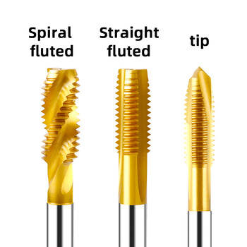 HSS Cobalt Containing Tip Βιδωτή βρύση Εργαλεία τρυπάνι βρύσης μηχανής Από ανοξείδωτο χάλυβα Ειδική επικάλυψη με τιτάνιο M3 M4 M5 M6