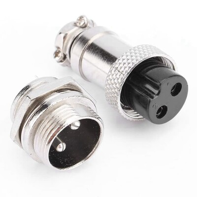 3X GX16 Aviation Connector 2-pin 400V Βιδωτός τύπος αρσενικό και θηλυκό βύσμα καλωδίου πισινό Βύσμα πρίζας αεροπορίας