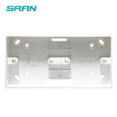 SRAN išorinė montavimo dėžutė 172 mm * 86 mm * 33 mm, skirta 86 tipo dvigubiems jungikliams arba lizdams, tinka bet kokiai sienos paviršiaus padėčiai