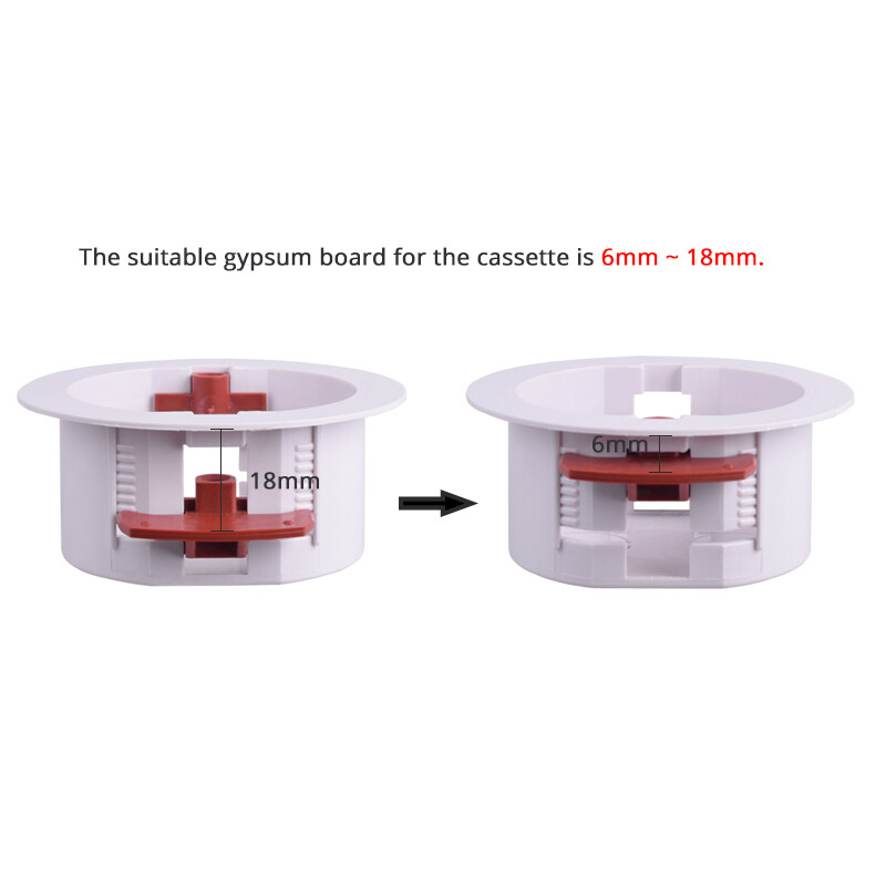 Coswall apvali sauso pamušalo dėžutė gipso kartono / gipso kartono / gipso kartono plokštėms 50 mm montavimo atstumas 32 mm gylis