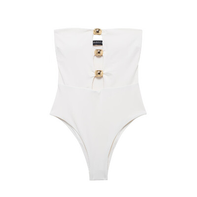 TRAF Letné dámske jednodielne ležérne módne bez rukávov s jedným výstrihom, zavinovacie plavky, sexy elegantný štíhly korzetový štýl, body
