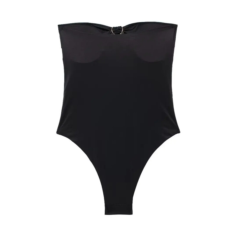 TRAF Letné dámske jednodielne ležérne módne bez rukávov s jedným výstrihom, zavinovacie plavky, sexy elegantný štíhly korzetový štýl, body