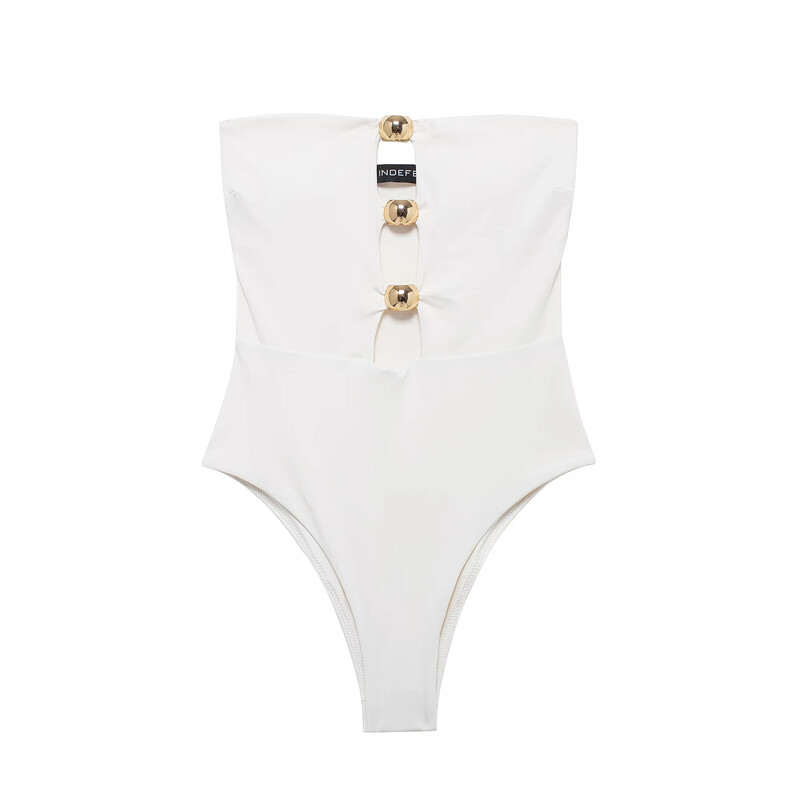 TRAF Letné dámske jednodielne ležérne módne bez rukávov s jedným výstrihom, zavinovacie plavky, sexy elegantný štíhly korzetový štýl, body