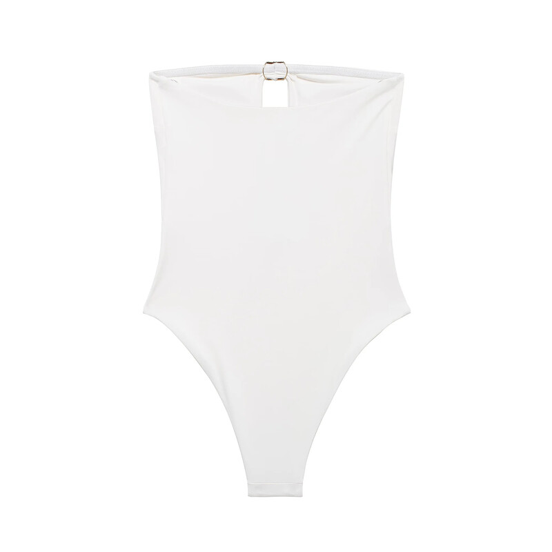 TRAF Letné dámske jednodielne ležérne módne bez rukávov s jedným výstrihom, zavinovacie plavky, sexy elegantný štíhly korzetový štýl, body