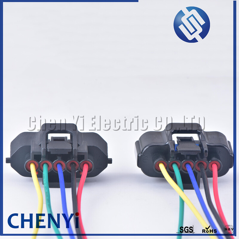 5 kontaktu auto ūdensnecaurlaidīgs savienotājs Skābekļa sensora savienotāji 2JZ-GTE MAF spraudnis aizdedzes gaisa plūsmas mērītāja ligzda priekš Toyota EVO