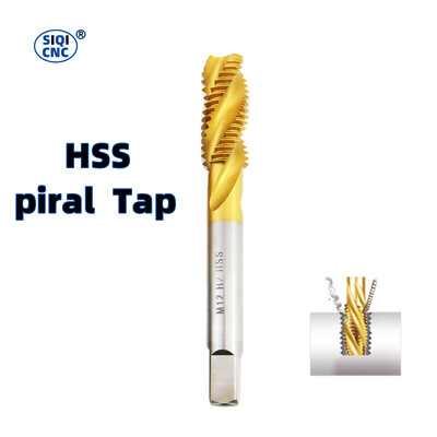 SIQICNC HSS tērauda skrūves ar titāna pārklājumu spirālveida metrikas M2-M18 mašīnas spraudnis HSS6542 vītnes instrumenta urbis
