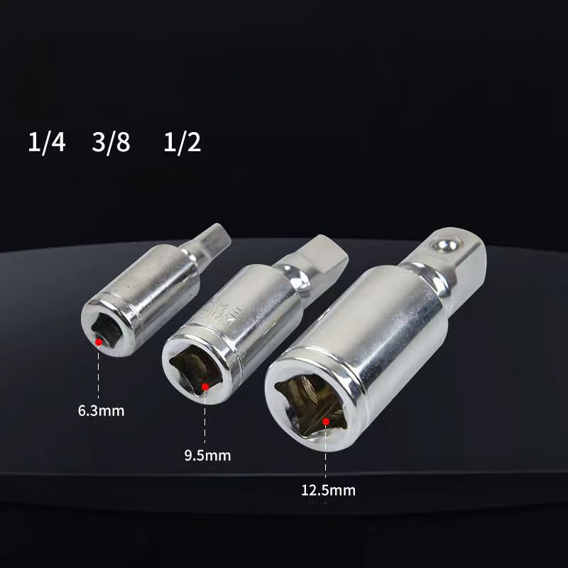 Universālā savienojuma grozāmās ligzdas adaptera kvadrātveida U veida piedziņas pārveidotājs 1/4 3/8 1/2 galva hroma vanādija tērauda automašīnu remonta rīks