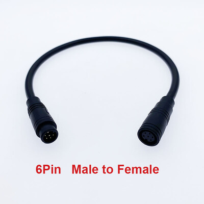 1 τεμ M8 2 3 4 5 6 ακίδων Ηλεκτρικό ποδήλατο πισινό βύσμα άρθρωσης αδιάβροχο για καλώδιο οθόνης Ebike Γυναικείο αρσενικό Προαιρετικός σύνδεσμος 20CM