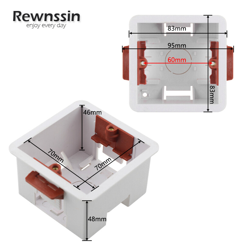 86 tipo 46 mm gylio sieniniai kištukiniai lizdai ir jungikliai kasetinis sausas pamušalas, skirtas gipso kartono gipso kartono gipso kartono 1 Gang elektros dėžutei