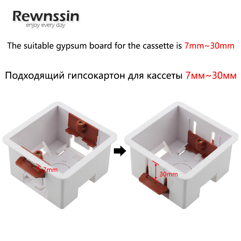 86 tipo 46 mm gylio sieniniai kištukiniai lizdai ir jungikliai kasetinis sausas pamušalas, skirtas gipso kartono gipso kartono gipso kartono 1 Gang elektros dėžutei