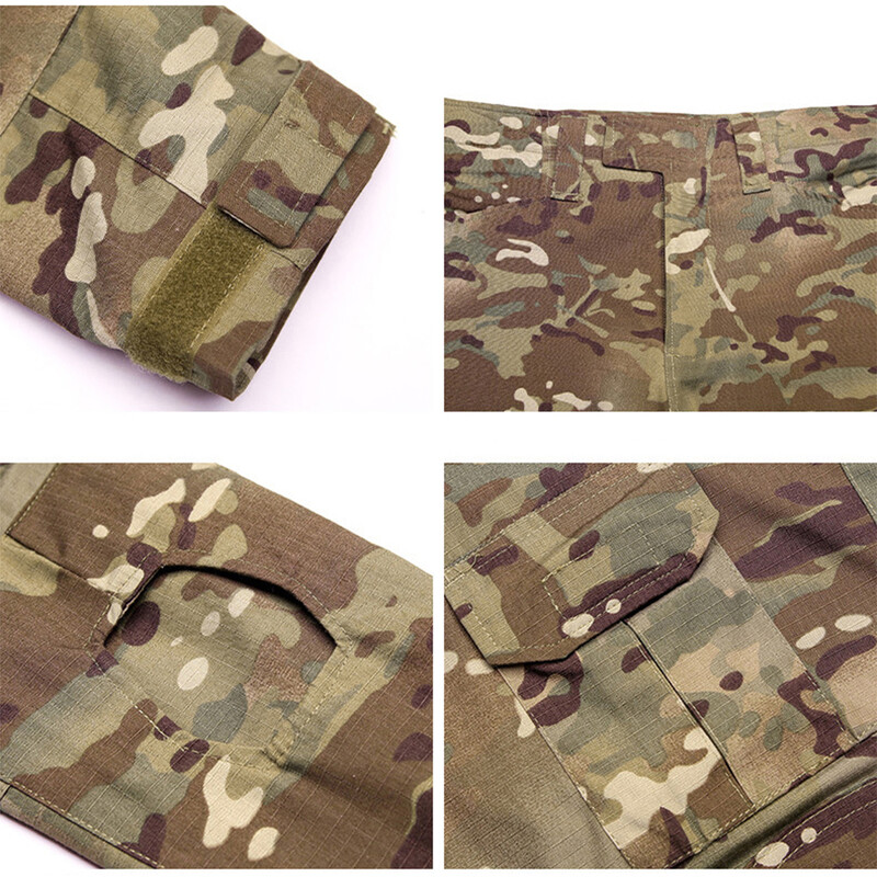 Tricouri pentru antrenament tactic în aer liber pentru drumeții pentru bărbați, camuflaj, cu mânecă lungă, cămașă pentru alpinism, haine de sport respirabile pentru bărbați