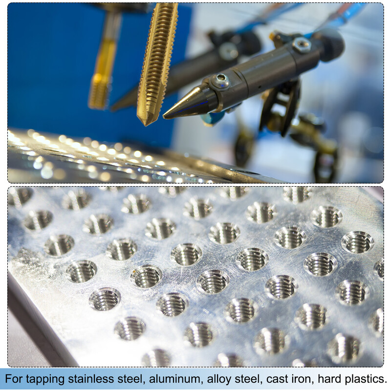 4 buc robinet cu vârf spiralat M3 x 0,5 M4 x 0,7 M5 x 0,8 M6 x 1 filet metric oțel de mare viteză acoperit cu titan robinet filet dreapta