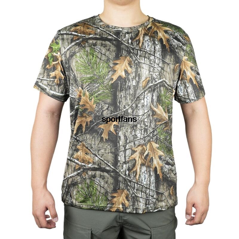 Medžioklės marškinėliai Vyriški 3D Bionic Camo Tree Kvėpuojantys drabužiai Tactical Dažasvydžio pagrindo sluoksnis Medžioklės reikmenys