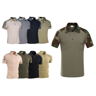 Summer G2 Camouflage Army T-shirt Στρατιωτικό τακτικό πουκάμισο κοντό μανίκι Multicam Camo Combat Quick Dry Outdoor Shirt