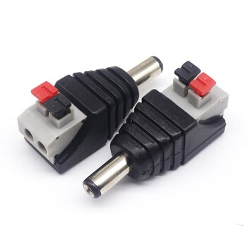 5PCS DC 5521 Σύνδεσμος χωρίς συγκόλληση 5V 12V 24V 48V Καλώδιο σε αρσενικό Θηλυκό Πρέσα θύρας DC για CCTV ελεγκτή λωρίδας οδήγησης LED